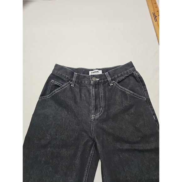 Rsq Y2k Baggy Mens Dark Black Denim Jeans Size 26x30 Carpenter - Picture 10 of 15